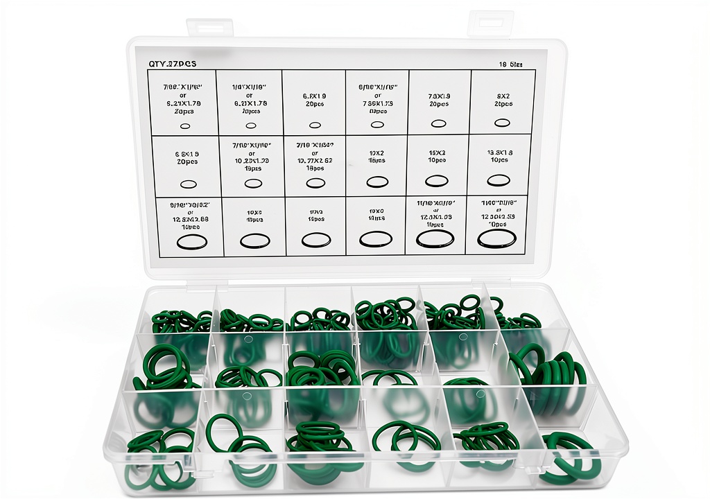 Installing Yourkar Car AC O‑Ring Kit Multi‑Function Sealant Set 270pcs on a wooden workbench