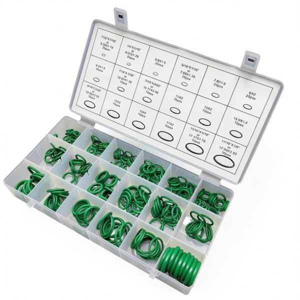 Green Rubber O Ring Kit POVAST 270 pcs 18 Sizes for Auto AC-1