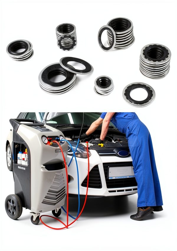 A/C Compressor O Ring Kit bylikeho 60-Piece Silver Rubber Set 15.2mm-5