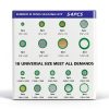 YGDMD AC Seal Kit Steel & Nitrile O‑Rings Green Silver 139‑Piece Set-1
