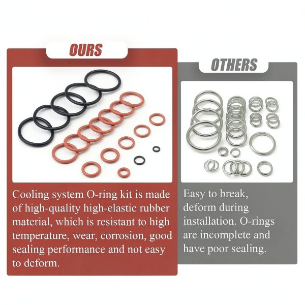 XDDPRO BMW E46 Cooling O Ring Kit with FKM/HNBR Seal for M52 M54-4
