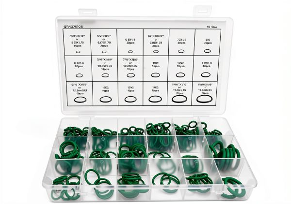 MUQIDA Car AC O‑Ring Kit Green Nitrile Rubber 270‑Piece Seal Set-0