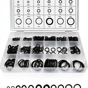 povtii Nitrile O‑Ring Assortment 300pcs Black Gaskets for Automotive-0
