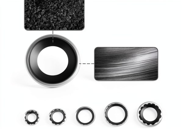 Carleef Car AC Gasket Kit 45pcs Black Alloy Steel Rubber Set-2