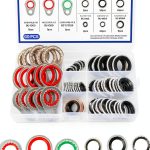 A/C Compressor O Ring Kit bylikeho 60-Piece Silver Rubber Set 15.2mm-0