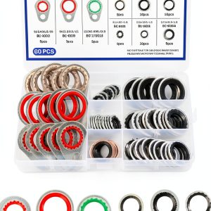 A/C Compressor O Ring Kit bylikeho 60-Piece Silver Rubber Set 15.2mm-0