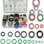 YGDMD AC Seal Kit Steel & Nitrile O‑Rings Green Silver 139‑Piece Set-0