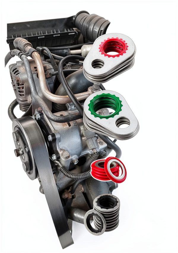 YGDMD AC Seal Kit Steel & Nitrile O‑Rings Green Silver 139‑Piece Set-4