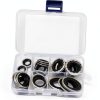 Carleef Car AC Gasket Kit 45pcs Black Alloy Steel Rubber Set-5