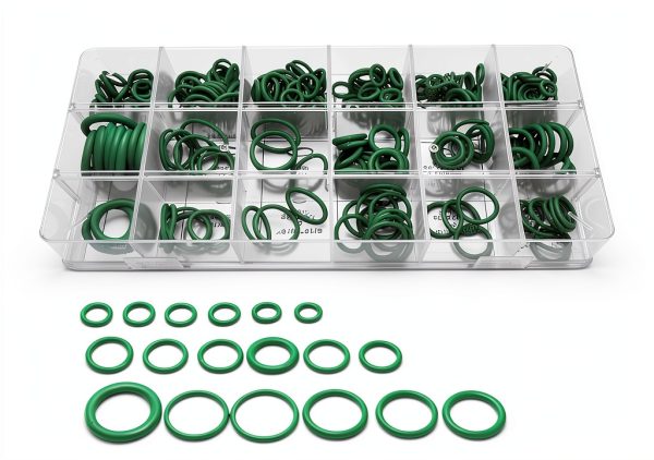 MUQIDA Car AC O‑Ring Kit Green Nitrile Rubber 270‑Piece Seal Set-2
