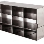 Laboratory Freezer Rack by Rackyard - 3" High Boxes, Stainless Steel-0