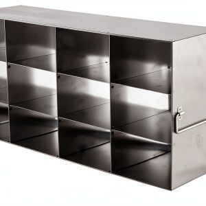 Laboratory Freezer Rack by Rackyard - 3" High Boxes, Stainless Steel-0