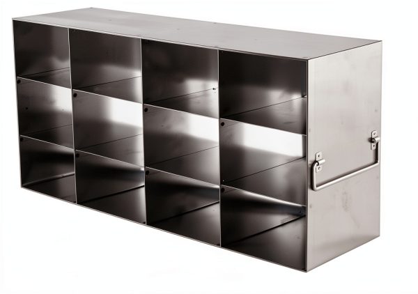 Laboratory Freezer Rack by Rackyard - 3" High Boxes, Stainless Steel-0