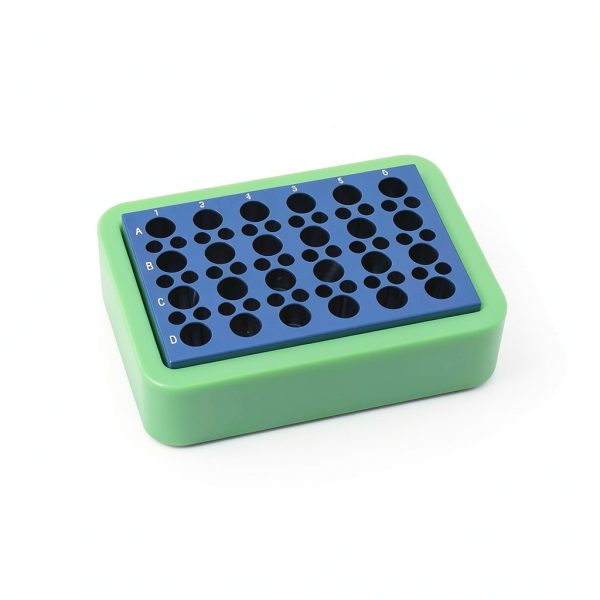 Aluminum Cooling Block - PCR Tubes Cooler,24 Wells+36 Wells(for 1.5ml/2ml + 0.2ml Tubes)-2