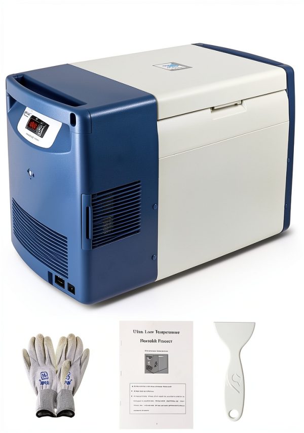 0.8 Cu.Ft Ultra Low Temperature Freezer -123 °F, Portable Lab Cryogenic Freezer Refrigerator Digital Display, Silent Operation & Compact Size, Lab Freezers for Research/Biotech Use/Sample Preservation-0