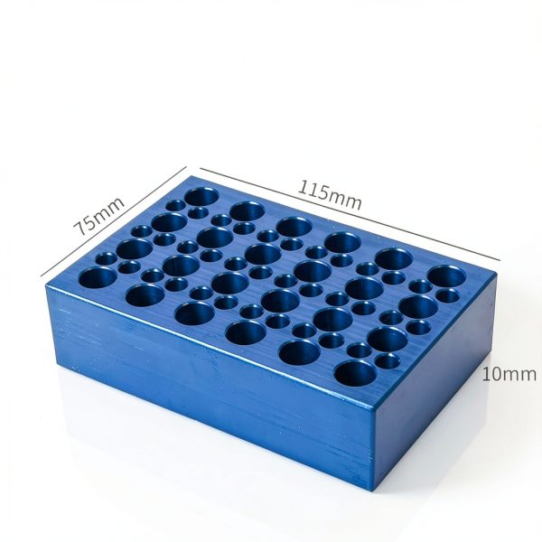 Aluminum Cooling Block - PCR Tubes Cooler,24 Wells+36 Wells(for 1.5ml/2ml + 0.2ml Tubes)-1