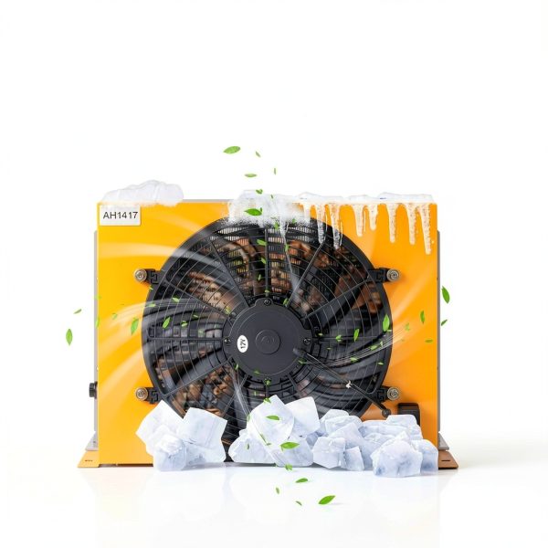 AH1417T-CA Hydraulic Oil Cooler DC12V 120W 150L/min Cooled Fan 2MPa Hydraulic Oil Radiator Air Cooler Heat Dissipation Industrial Cooling System-1